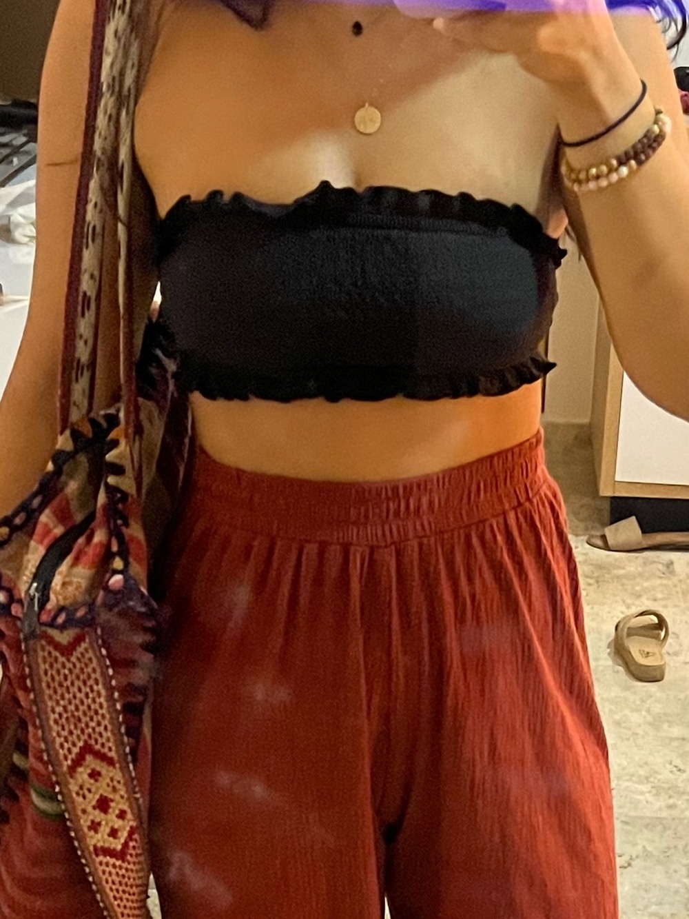 Black crop top HM size 2